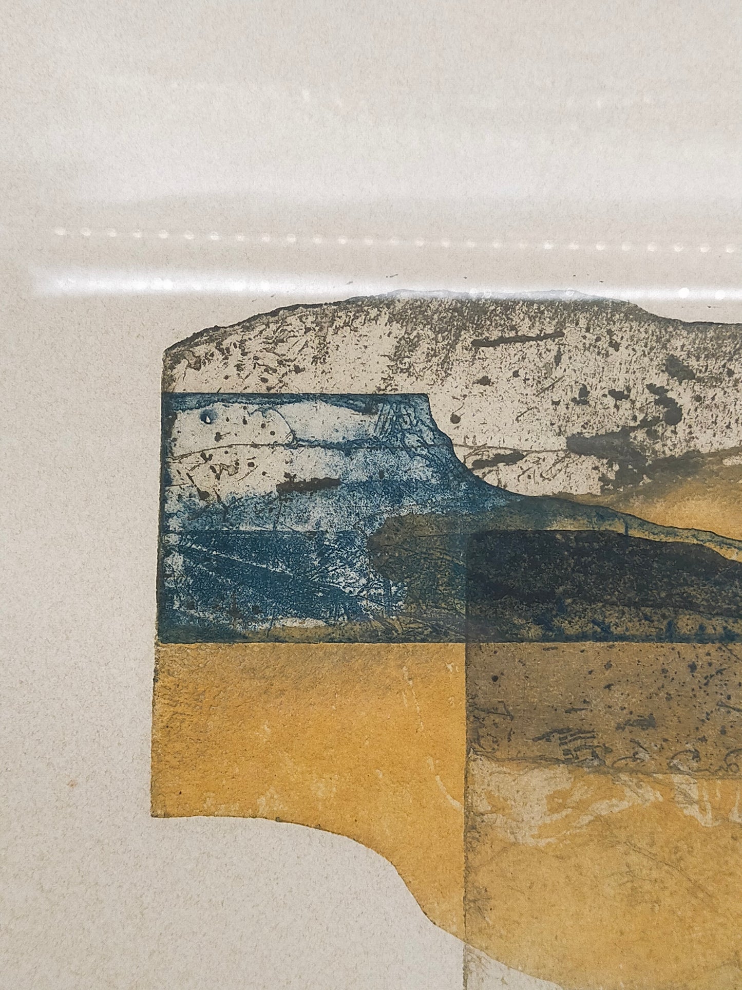 Abstrakte Kunst Variation II – Signierte Farbradierung von Chumu 1984