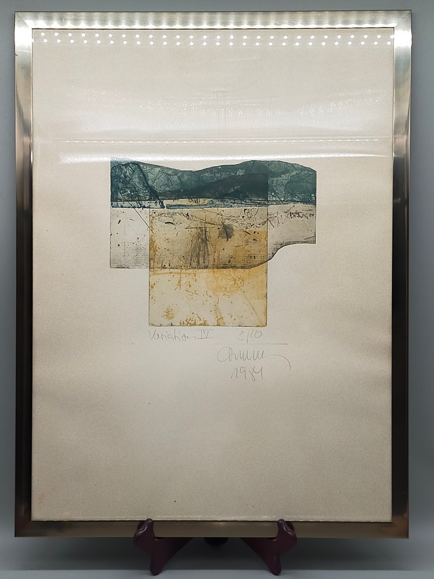 Abstrakte Kunst „Variation IV“ von Chumu (1984) – Signierter Kunstdruck
