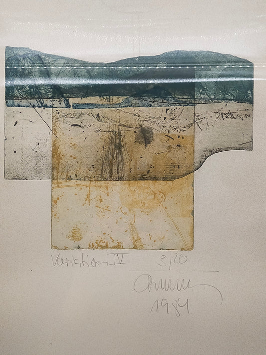 Abstrakte Kunst „Variation IV“ von Chumu (1984) – Signierter Kunstdruck