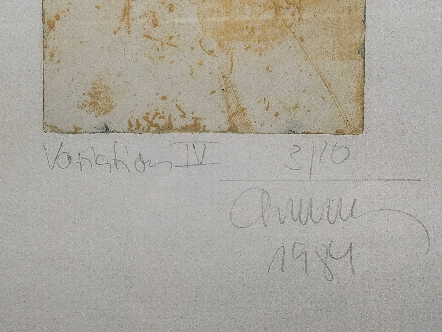 Abstrakte Kunst „Variation IV“ von Chumu (1984) – Signierter Kunstdruck