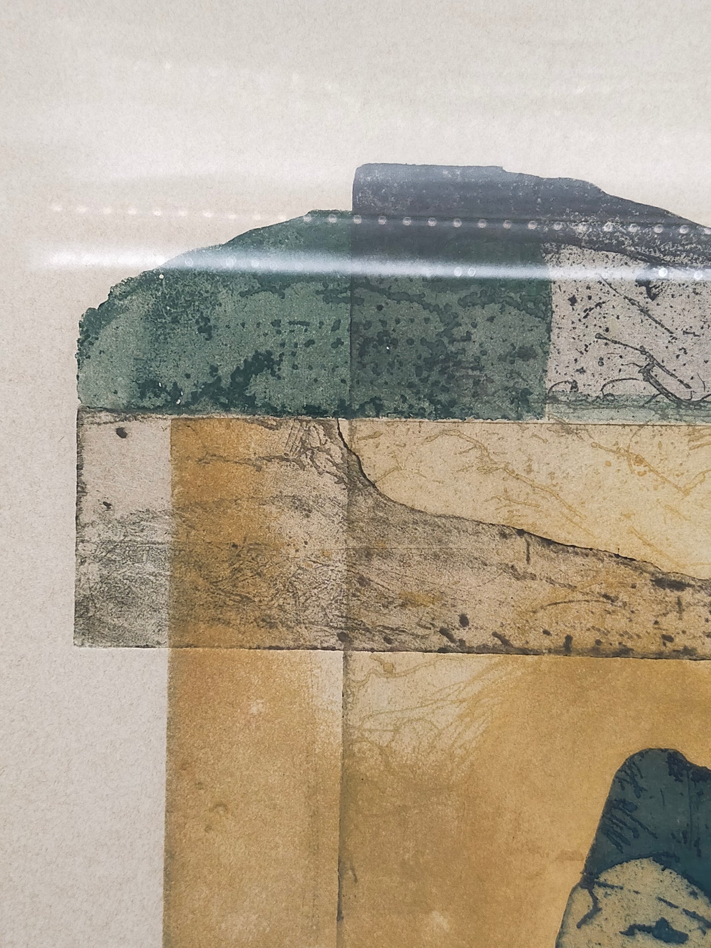 Künstlerischer Kunstdruck "Variation I" – von Chumu -  Abstraktes Bergmotiv 1989