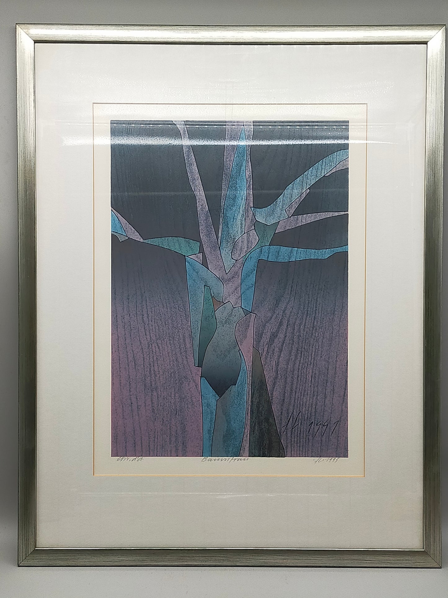 Franz Eggenschwiler „Baumfrau“ Holzdruck – Signiertes Kunstwerk 1991/1995