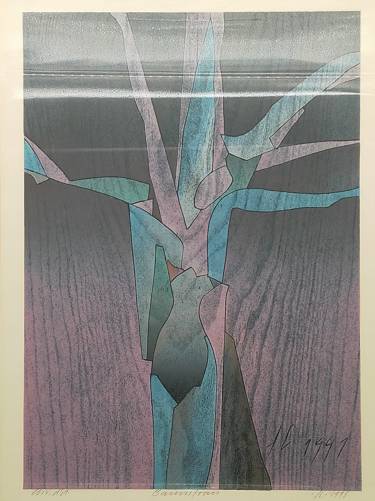 Franz Eggenschwiler „Baumfrau“ Holzdruck – Signiertes Kunstwerk 1991/1995