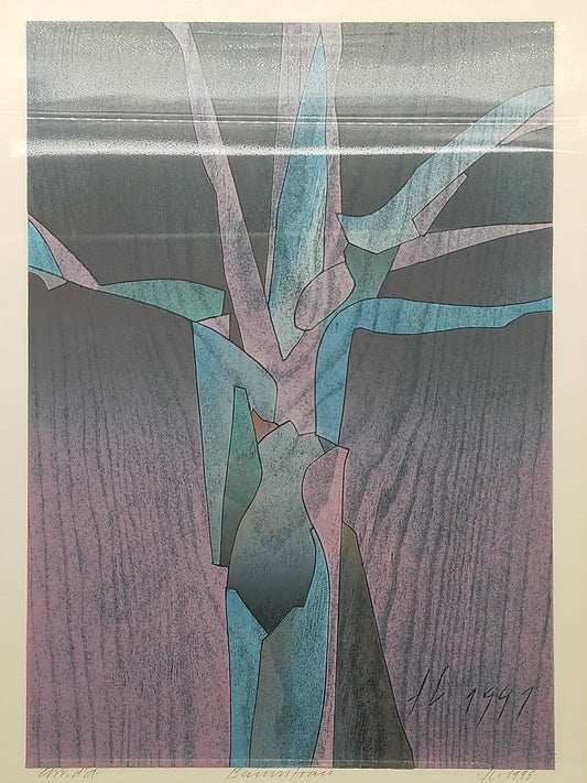 Franz Eggenschwiler „Baumfrau“ Holzdruck – Signiertes Kunstwerk 1991/1995