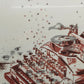 Originelles Schreibmaschinen-Stillleben – Künstlerische Lithografie von 1990