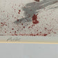 Originelles Schreibmaschinen-Stillleben – Künstlerische Lithografie von 1990