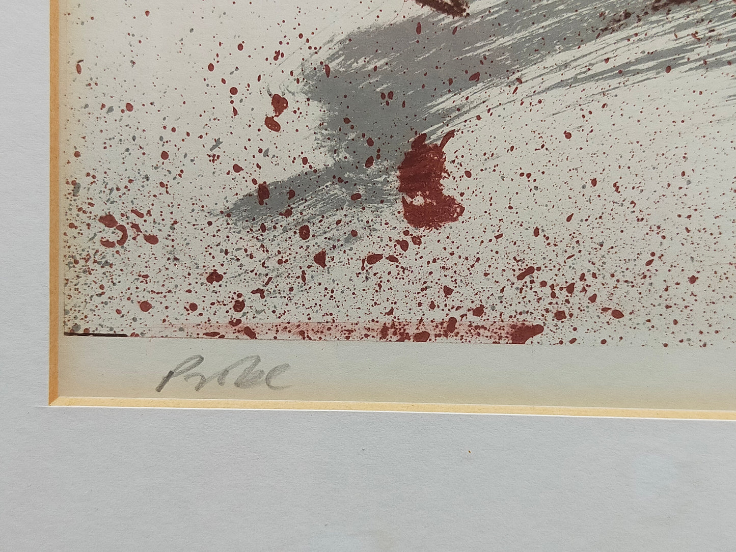 Originelles Schreibmaschinen-Stillleben – Künstlerische Lithografie von 1990