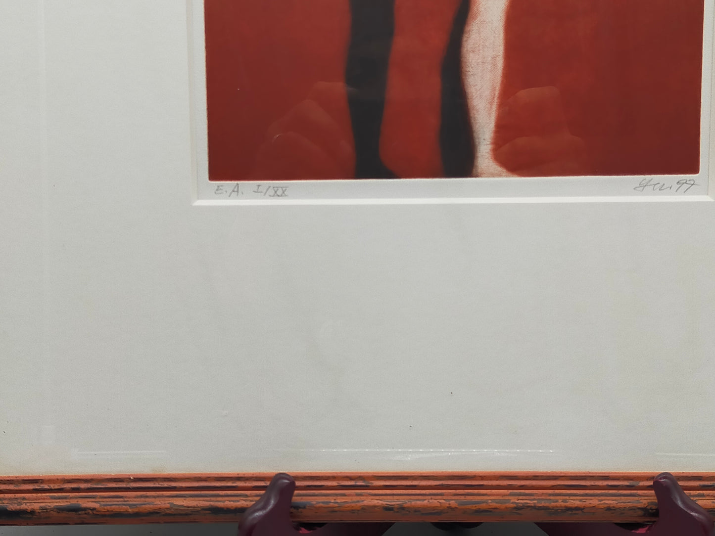 Abstrakte Kunstgrafik „Figur“ – Limitierte E.A. Edition von 1997