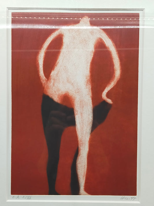 Abstrakte Kunstgrafik „Figur“ – Limitierte E.A. Edition von 1997