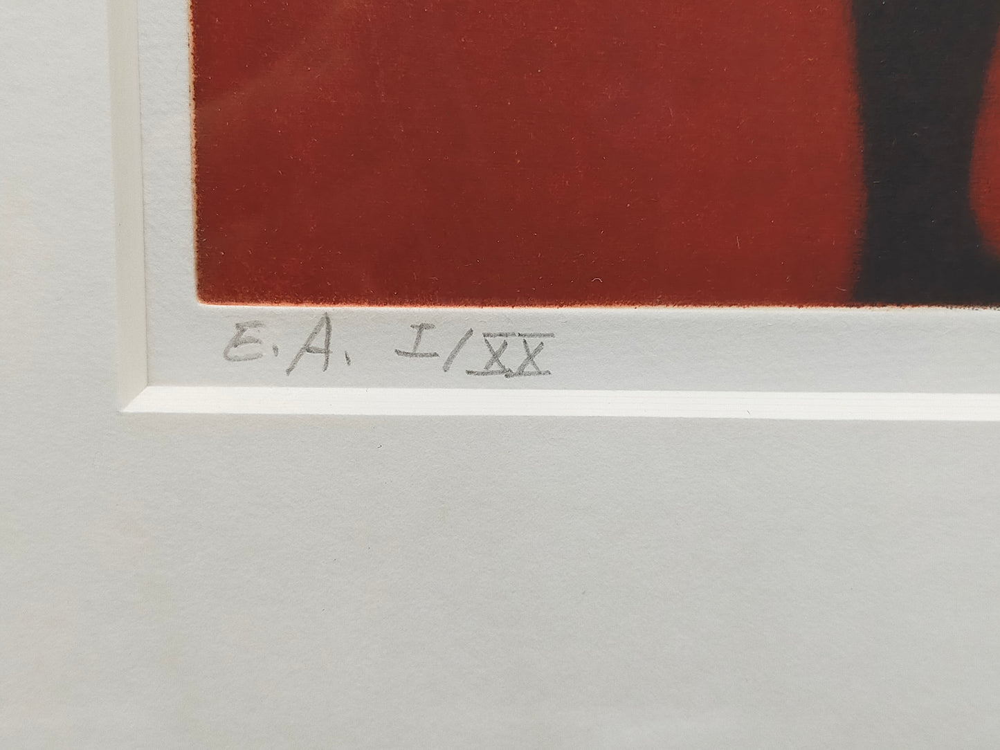 Abstrakte Kunstgrafik „Figur“ – Limitierte E.A. Edition von 1997