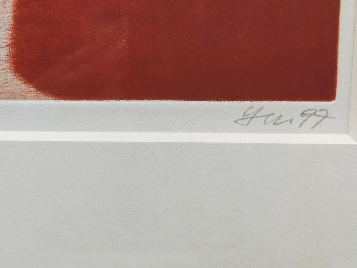 Abstrakte Kunstgrafik „Figur“ – Limitierte E.A. Edition von 1997