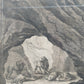 Antiker Kupferstich Johann Elias Ridinger – Prachtvoller Löwe in Höhle