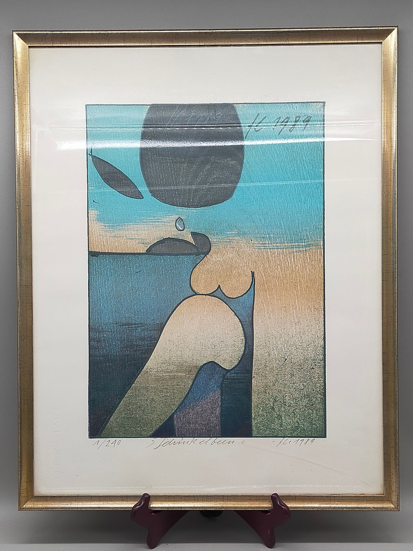 Exklusiver Holzdruck von Franz Eggenschwiler – „Schinkelbein“ (1989)