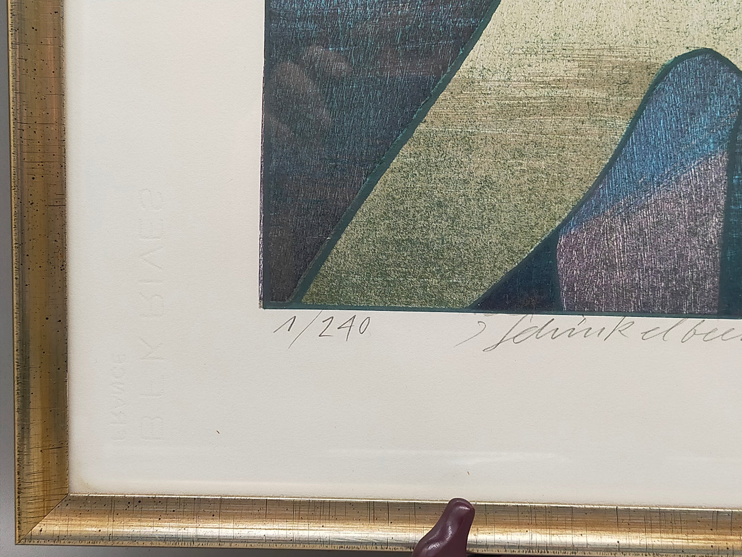 Exklusiver Holzdruck von Franz Eggenschwiler – „Schinkelbein“ (1989)