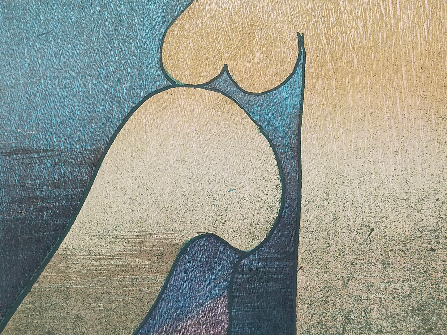 Exklusiver Holzdruck von Franz Eggenschwiler – „Schinkelbein“ (1989)