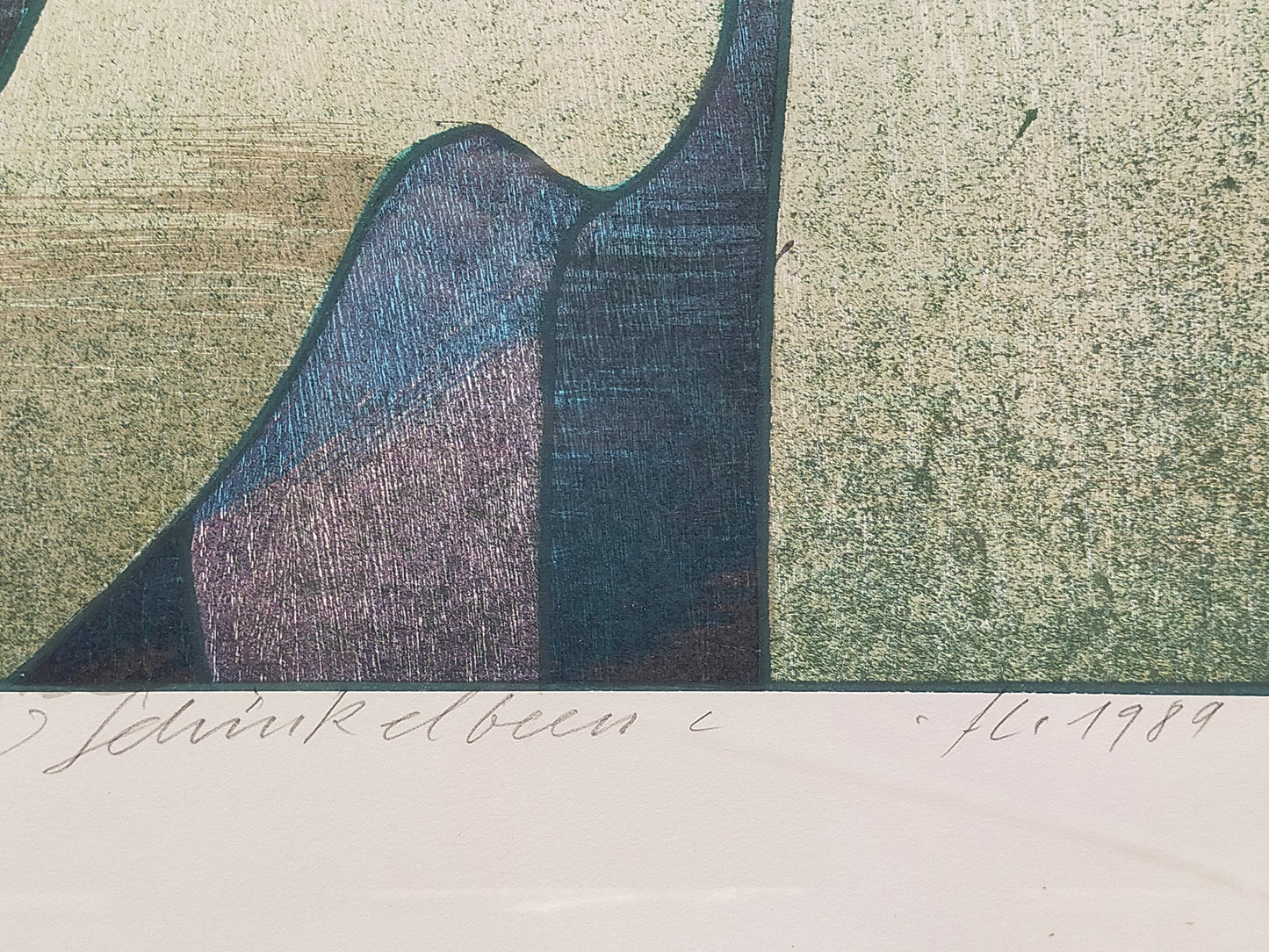 Exklusiver Holzdruck von Franz Eggenschwiler – „Schinkelbein“ (1989)