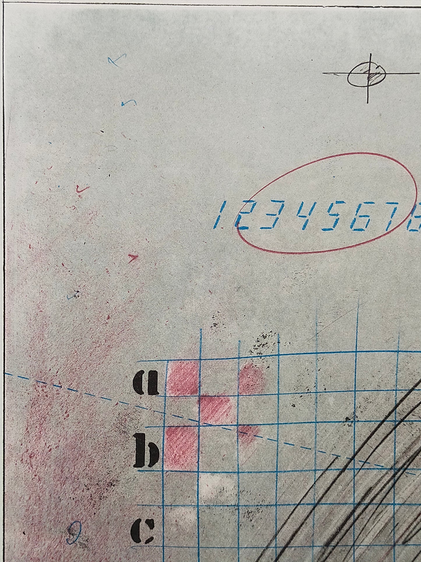 Abstrakte Kunst Grafik - Signierte Lithografie im Holzrahmen