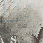 Abstrakte Kunst Grafik - Signierte Lithografie im Holzrahmen