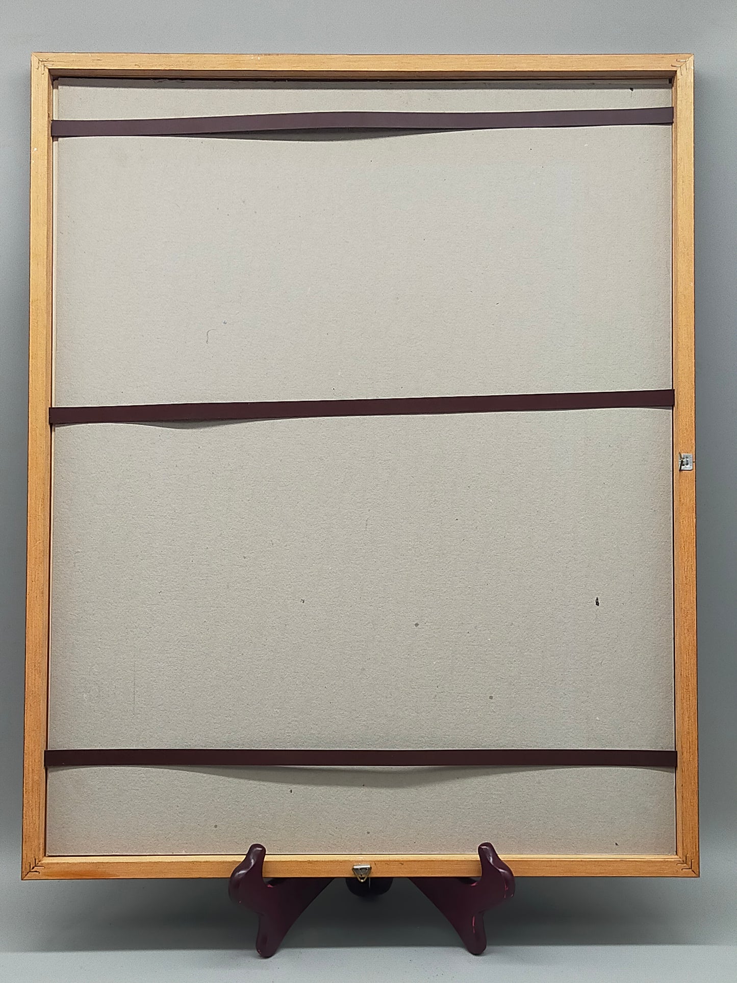 Abstrakte Kunst Grafik - Signierte Lithografie im Holzrahmen