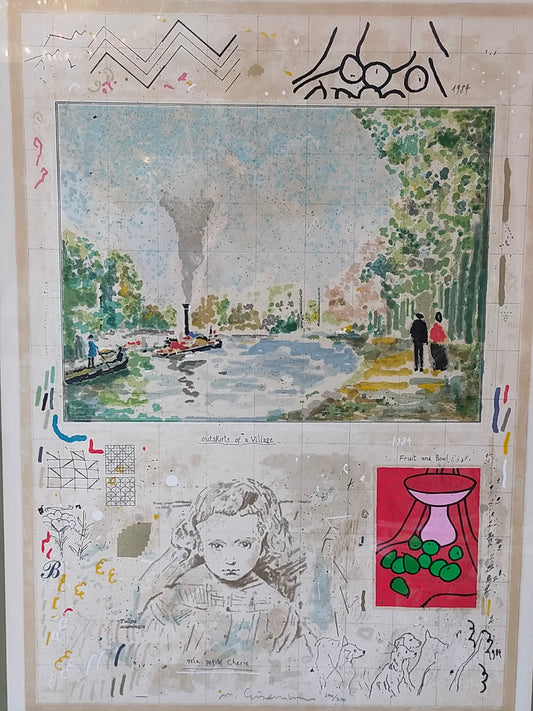 Michael Eisemann Lithografie „ma petite Cherie“ – Modernes Kunstwerk 1984