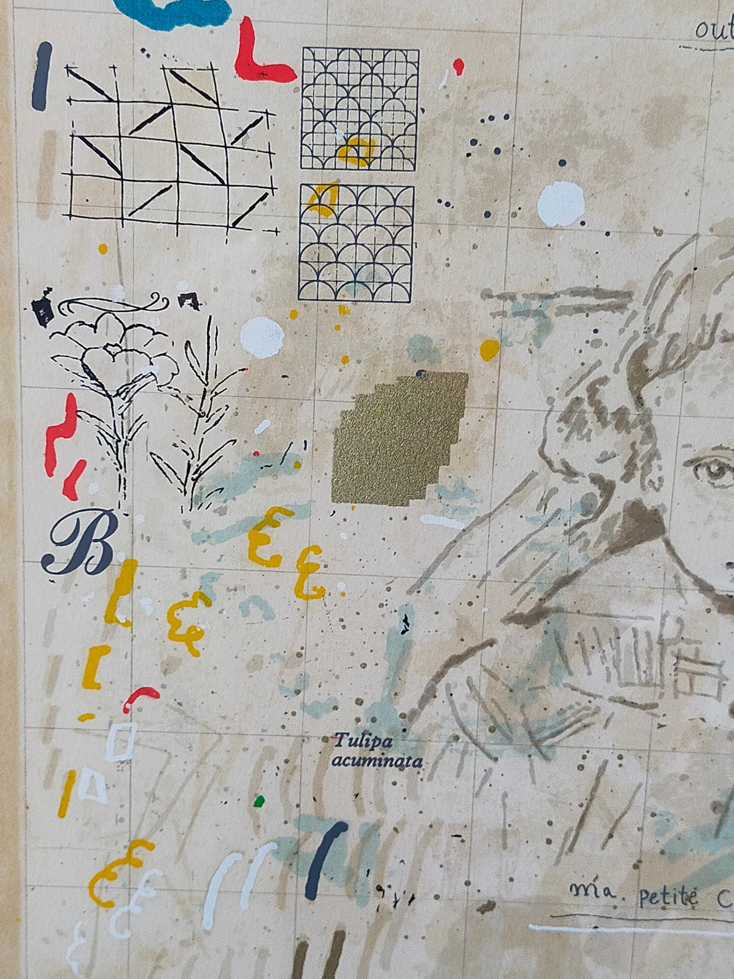 Michael Eisemann Lithografie „ma petite Cherie“ – Modernes Kunstwerk 1984