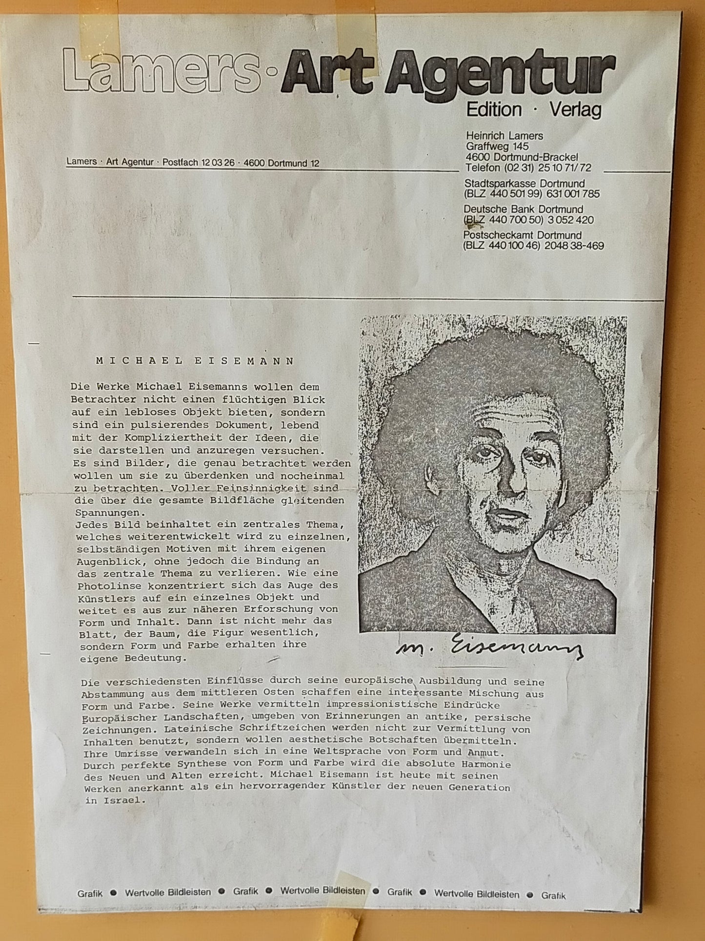 Michael Eisemann Lithografie „ma petite Cherie“ – Modernes Kunstwerk 1984