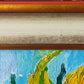 Expressives Sonnenblumen Ölgemälde – Impasto Stil im Goldrahmen