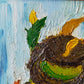 Expressives Sonnenblumen Ölgemälde – Impasto Stil im Goldrahmen