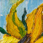 Expressives Sonnenblumen Ölgemälde – Impasto Stil im Goldrahmen