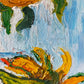 Expressives Sonnenblumen Ölgemälde – Impasto Stil im Goldrahmen