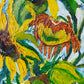 Expressives Sonnenblumen Ölgemälde – Impasto Stil im Goldrahmen