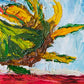 Expressives Sonnenblumen Ölgemälde – Impasto Stil im Goldrahmen
