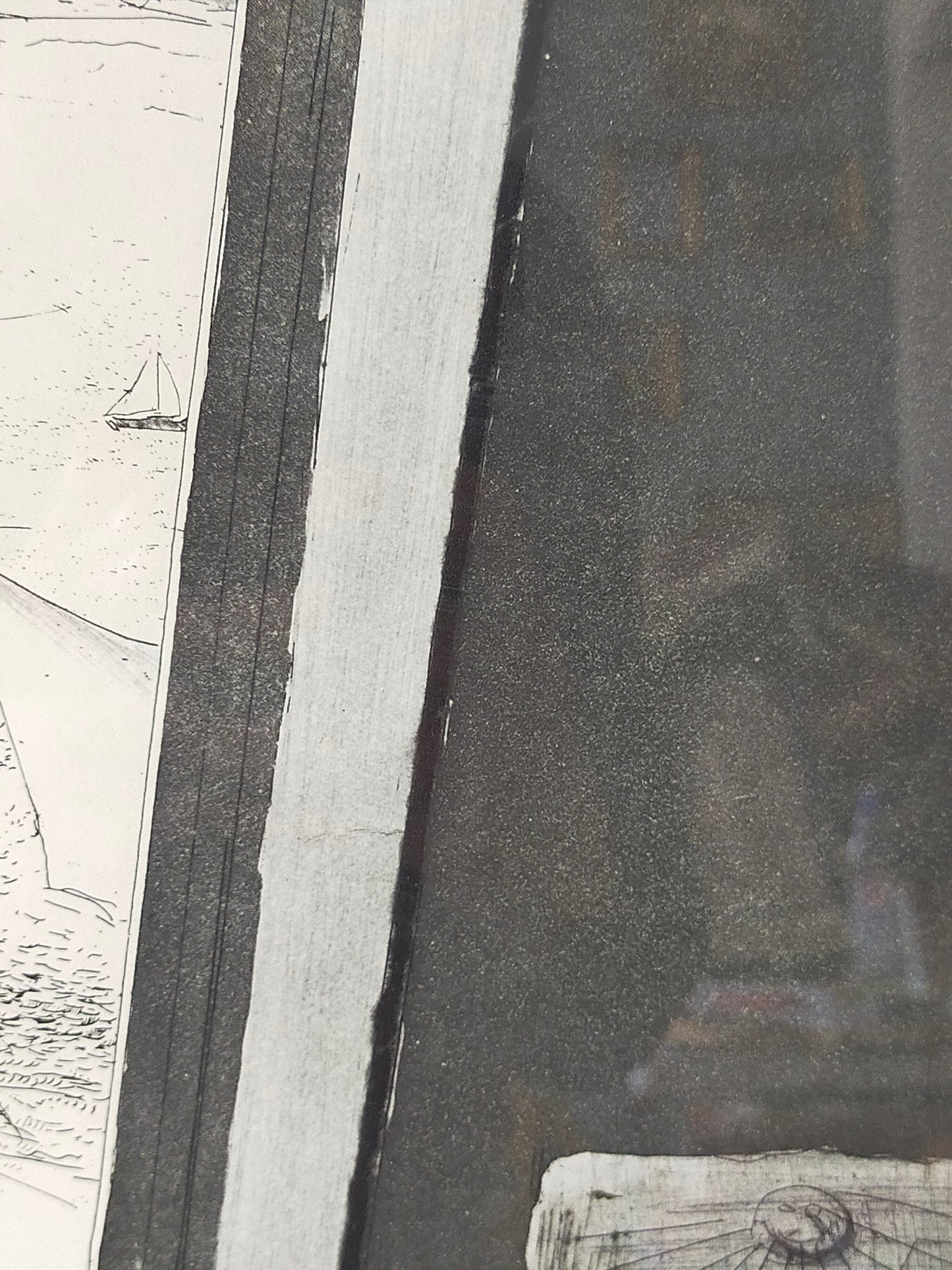 Original Grafik "Phantasie und Wirklichkeit" – Signiert von G. Meister '74
