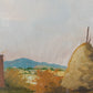 Idyllisches Toskana Ölgemälde – Mediterrane Landschaft mit Bauernhäusern