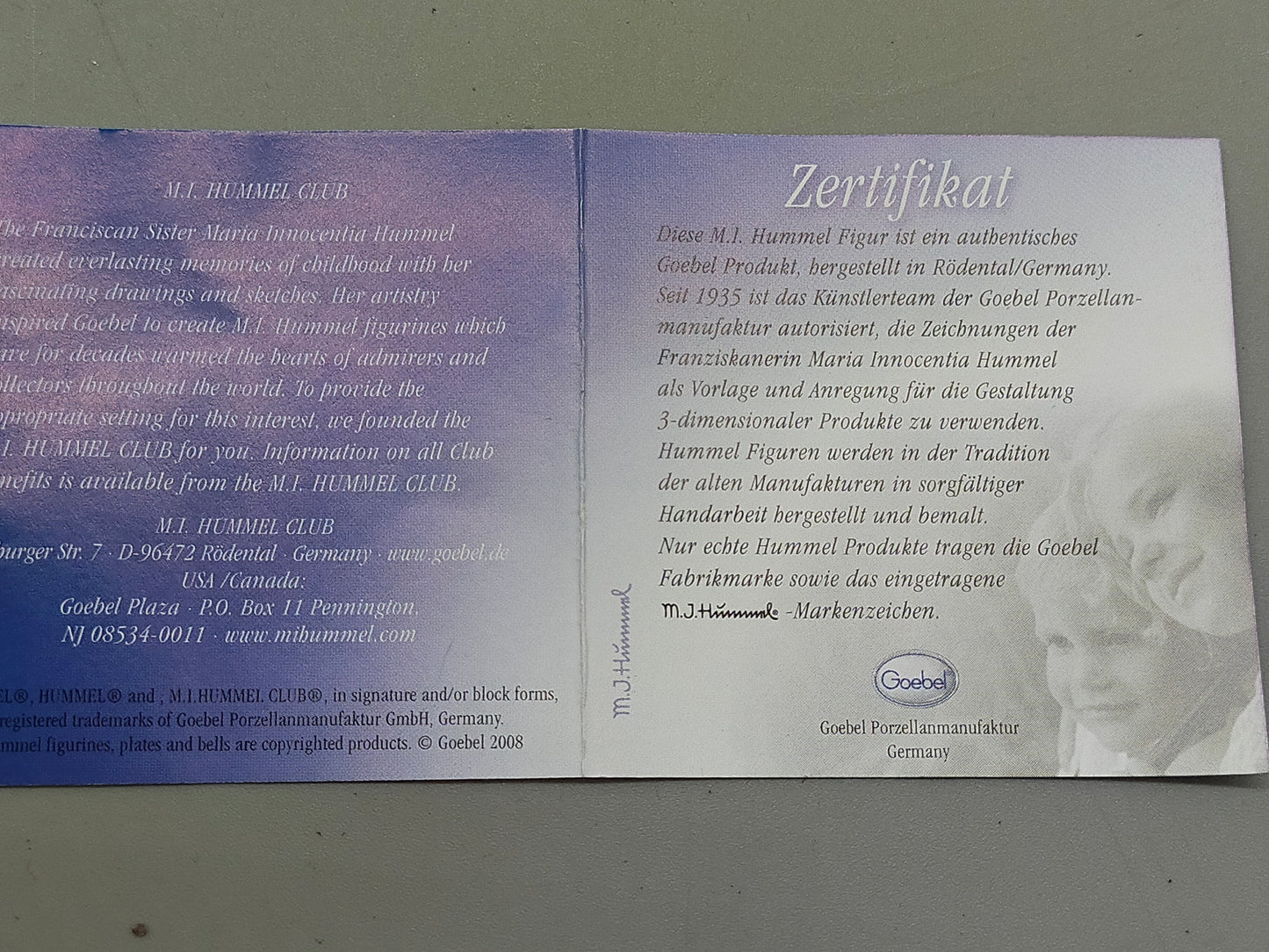 Goebel Hummel Figur Schusterbub – Mit Original Verpackung und Zertifikat