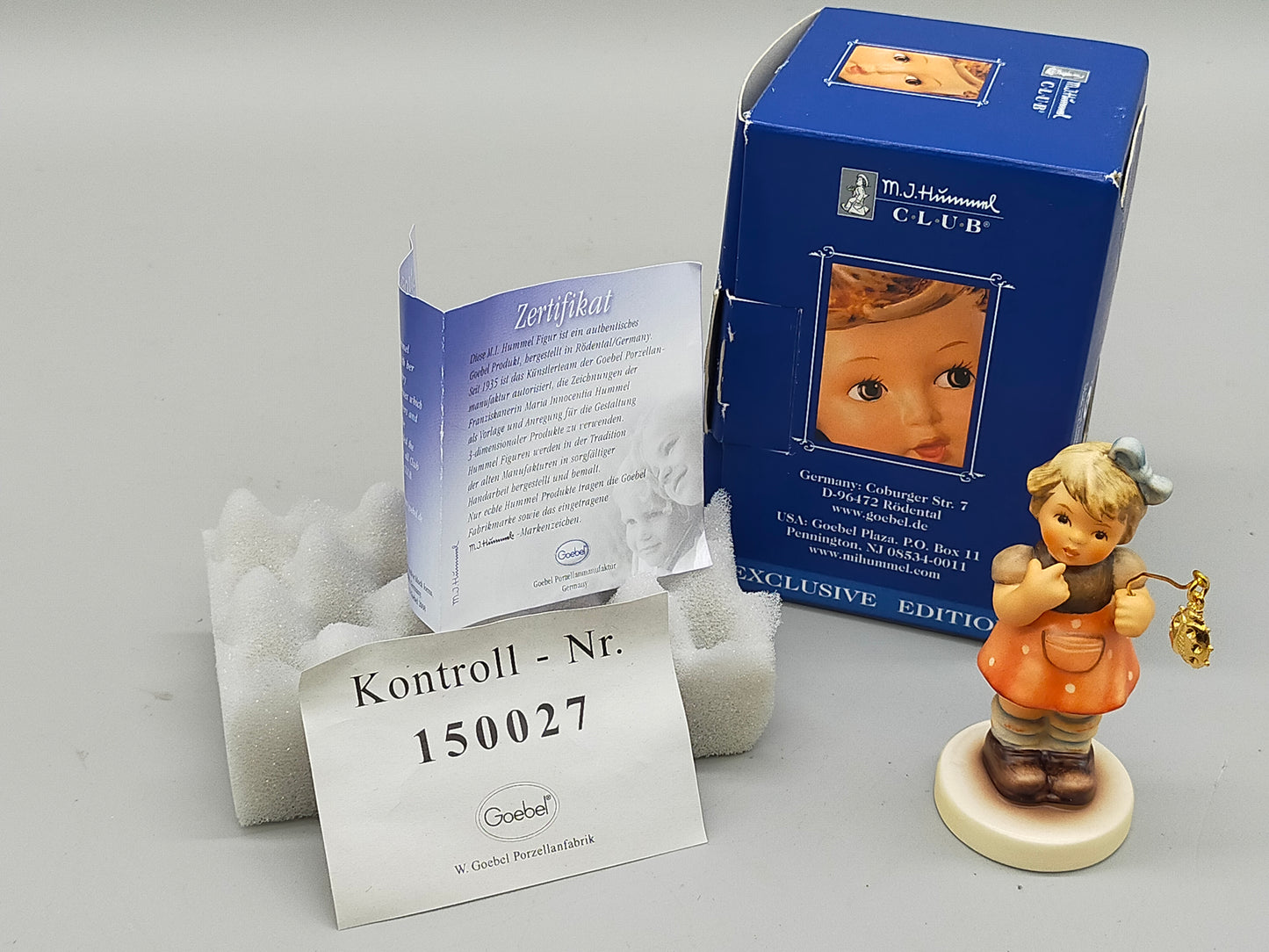 Exclusive - E : Goebel Hummel Figur Bring uns Glück Mit OVP und Zertifikat