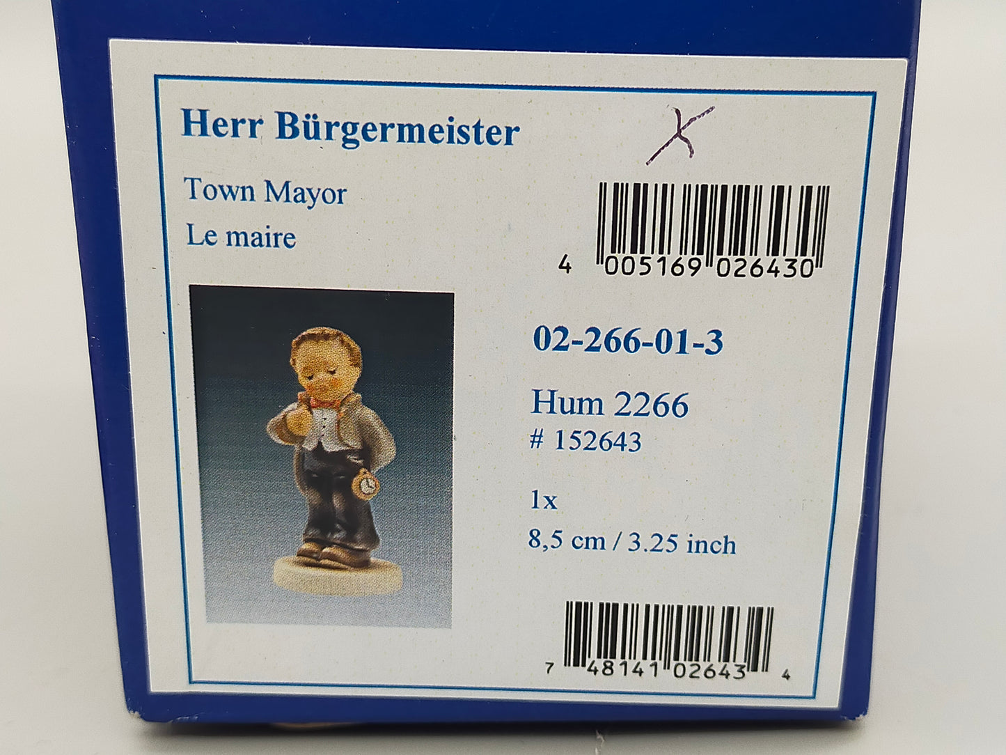 Goebel Hummel Figur Herr Bürgermeister Mit OVP und Zertifikat