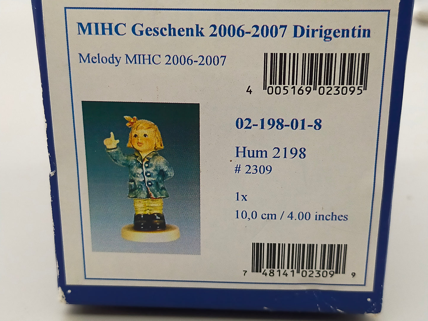 Goebel Hummel Figur "Dirigentin Melody" – Mit Original Verpackung und Zertifikat