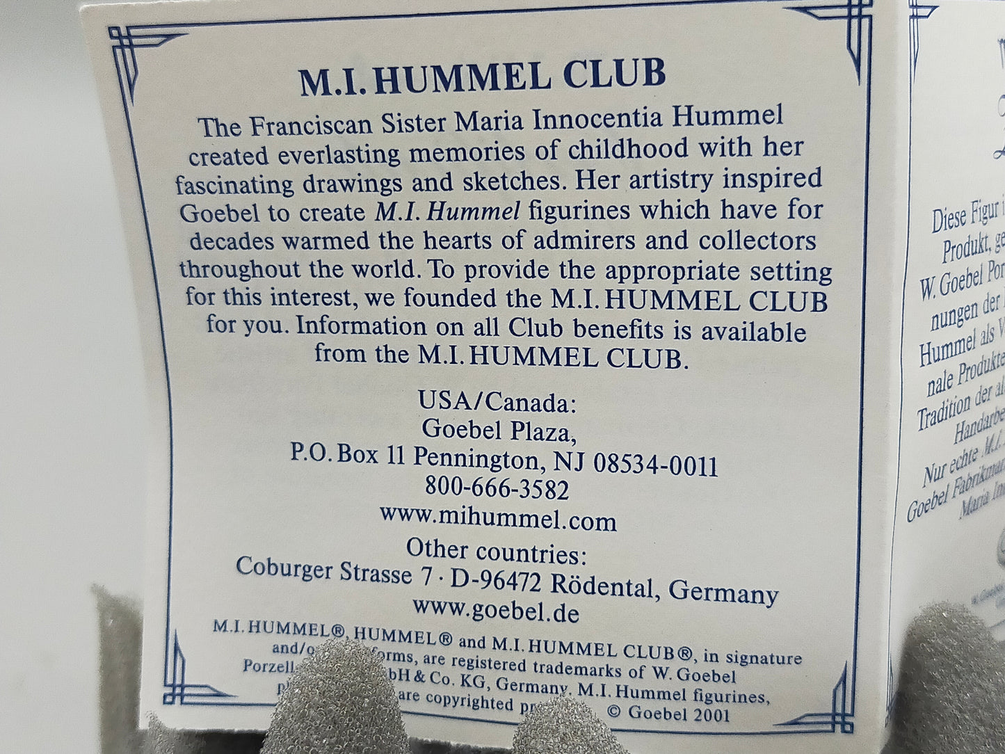 Goebel Hummel Figur "Nachwuchsangler" – Mit Original Verpackung und Zertifikat