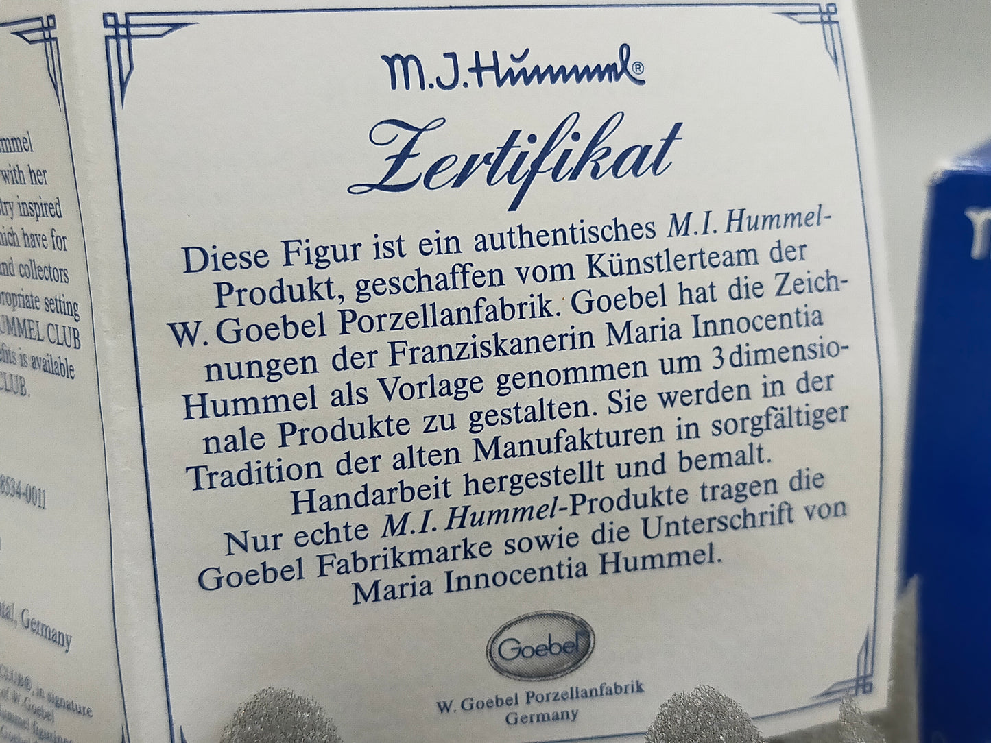 Goebel Hummel Figur "Nachwuchsangler" – Mit Original Verpackung und Zertifikat
