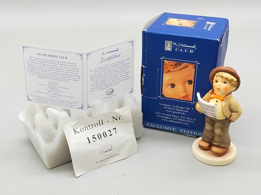 Goebel Hummel Figur "Fescher Sänger" – Mit Original Verpackung und Zertifikat