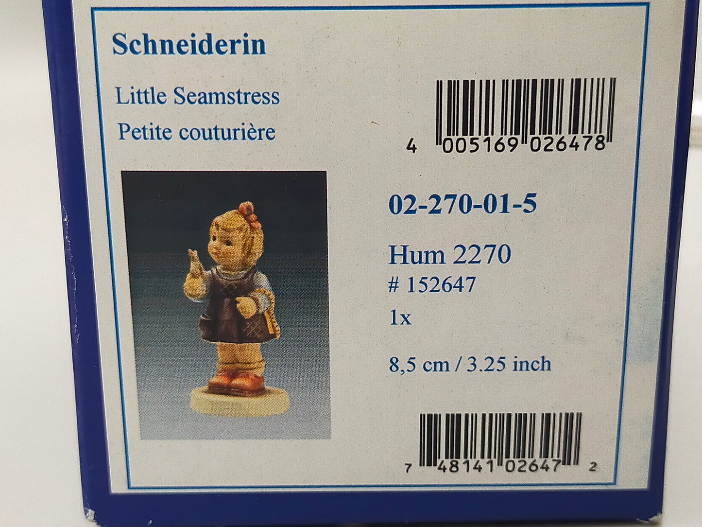 Goebel Hummel Figur "Schneiderin" – Mit Original Verpackung und Zertifikat