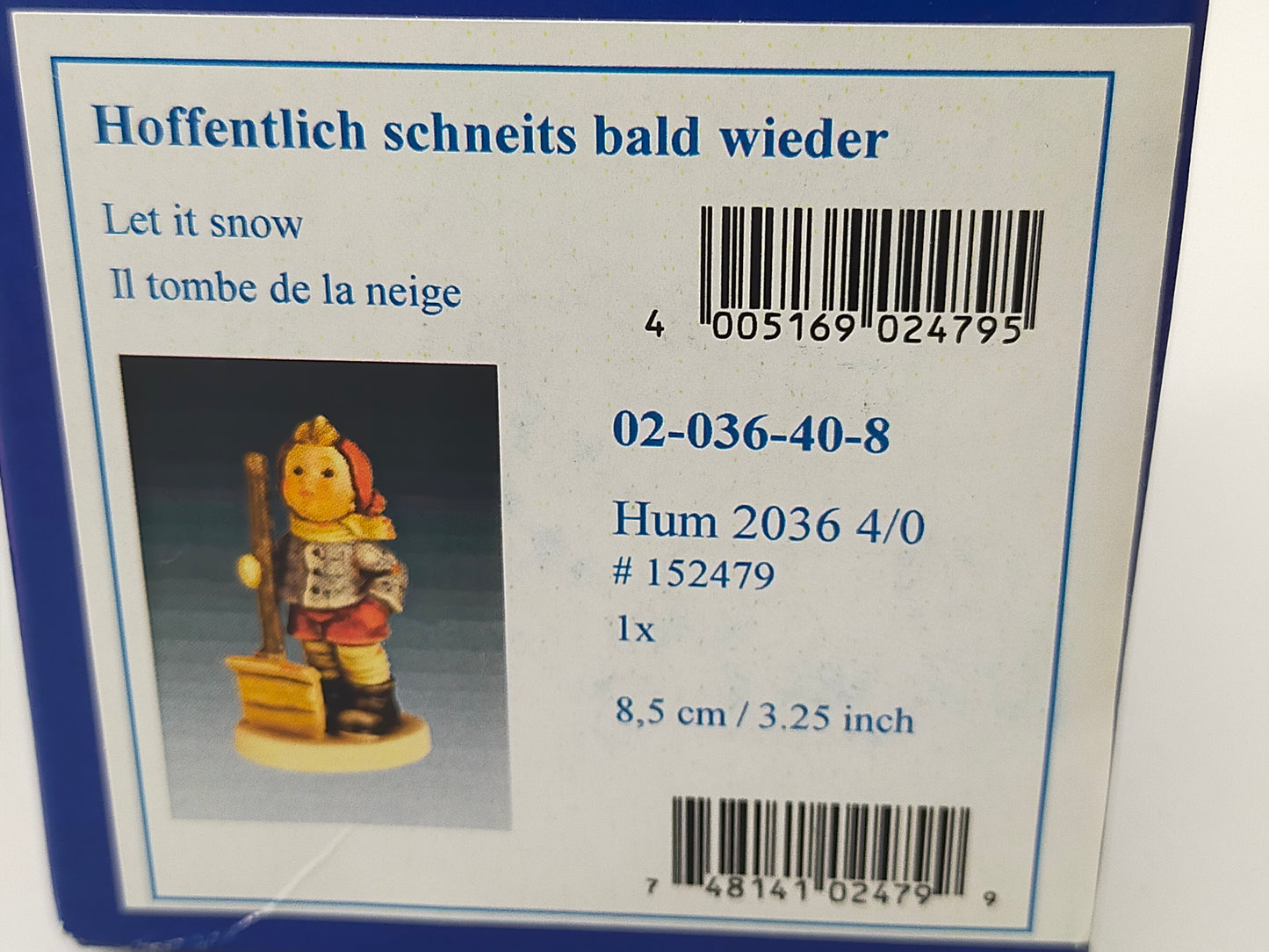 Goebel Hummel Figur Hoffentlich schneit's bald wieder Mit OVP & Zertifikat