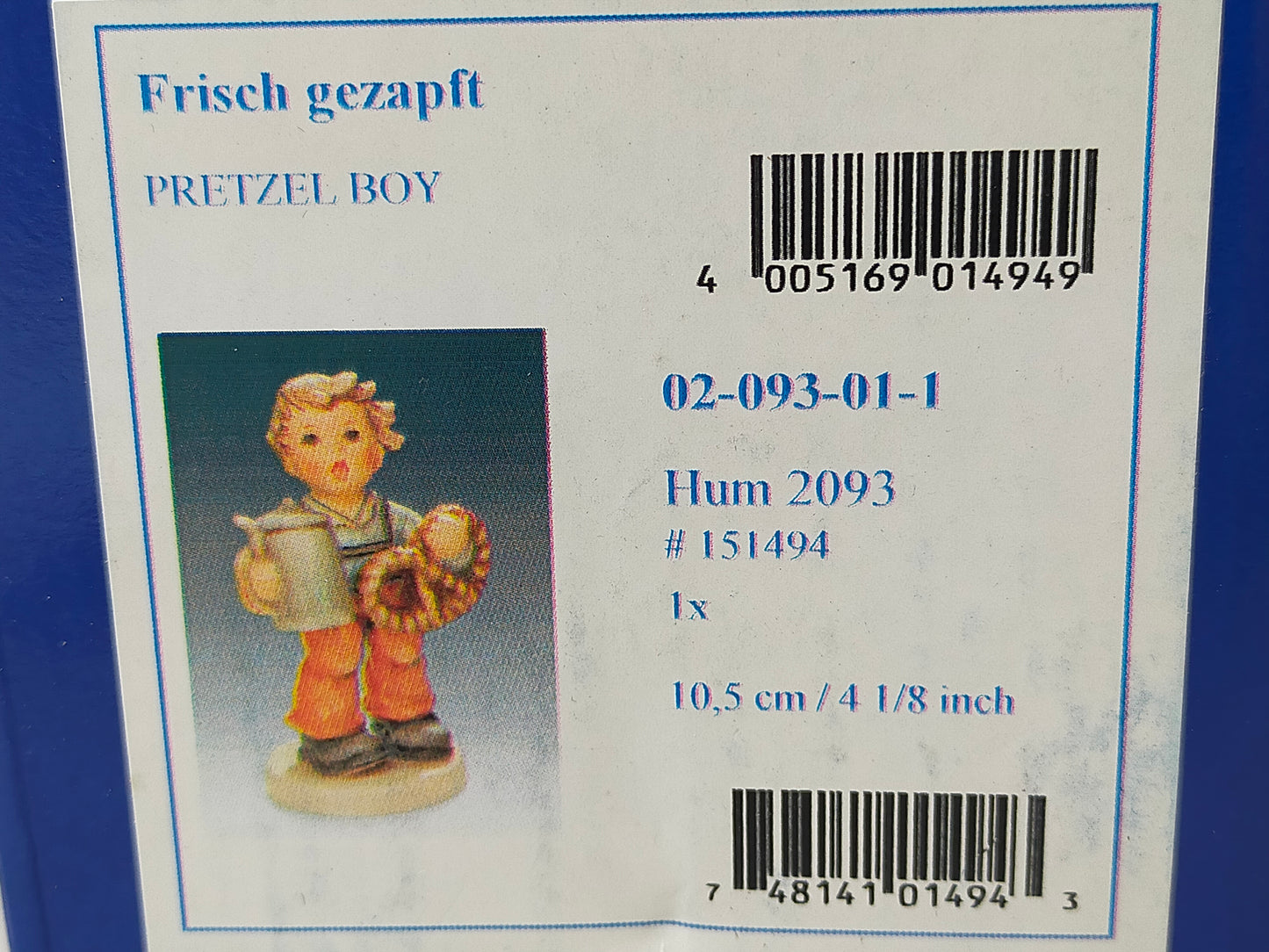 Goebel Hummel Figur "Frisch gezapft" – Mit Original Verpackung und Zertifikat