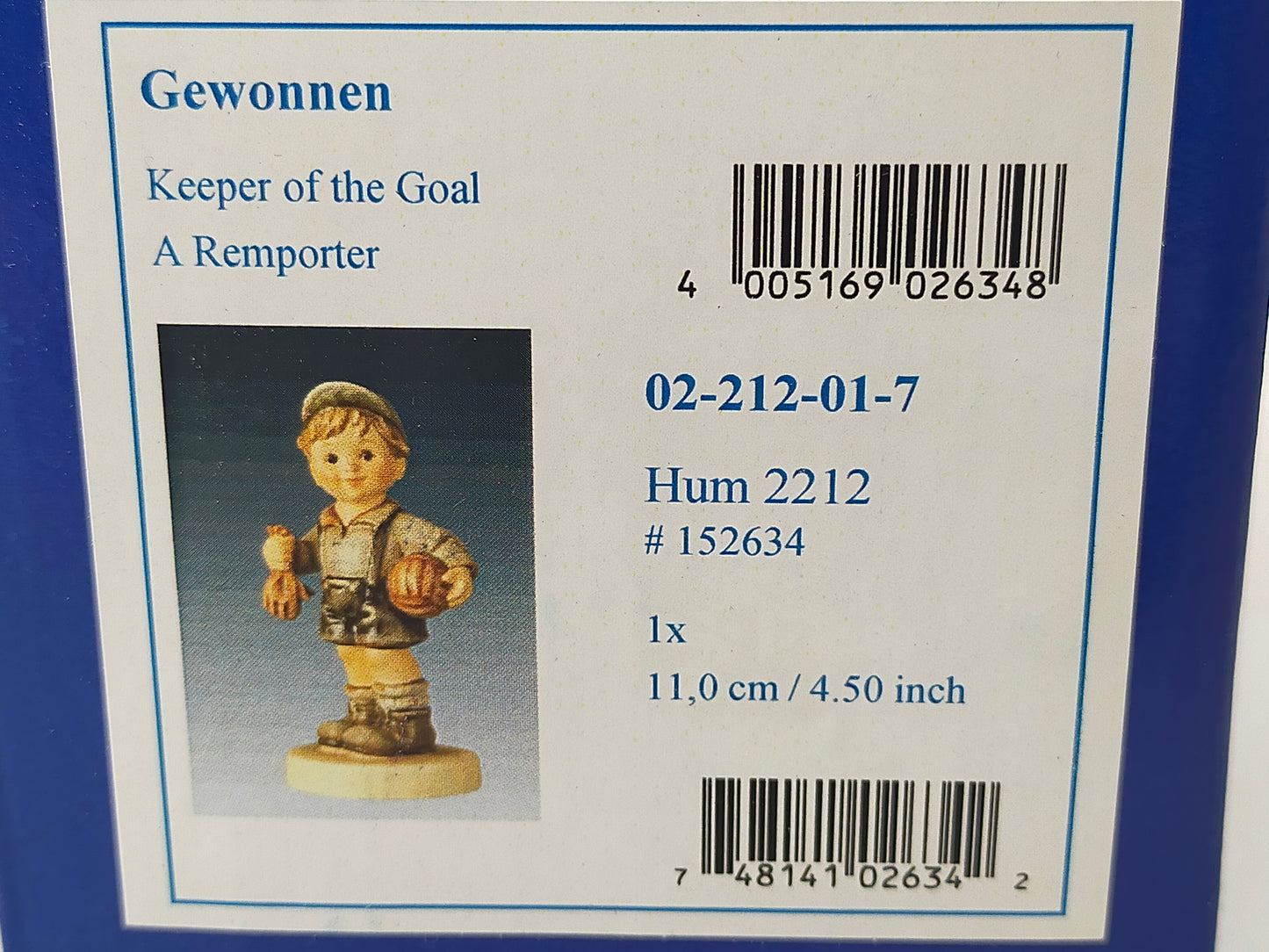 Goebel Hummel Figur "Gewonnen" – Mit Original Verpackung und Zertifikat
