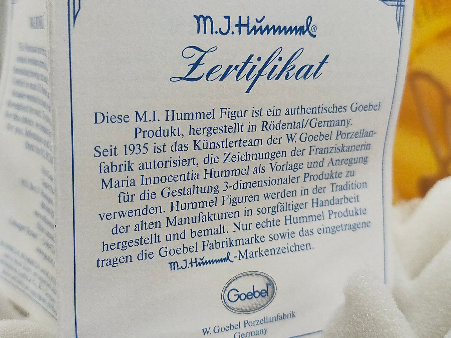 Goebel Hummel Figur "Do You Love It!" – Mit Original Verpackung und Zertifikat