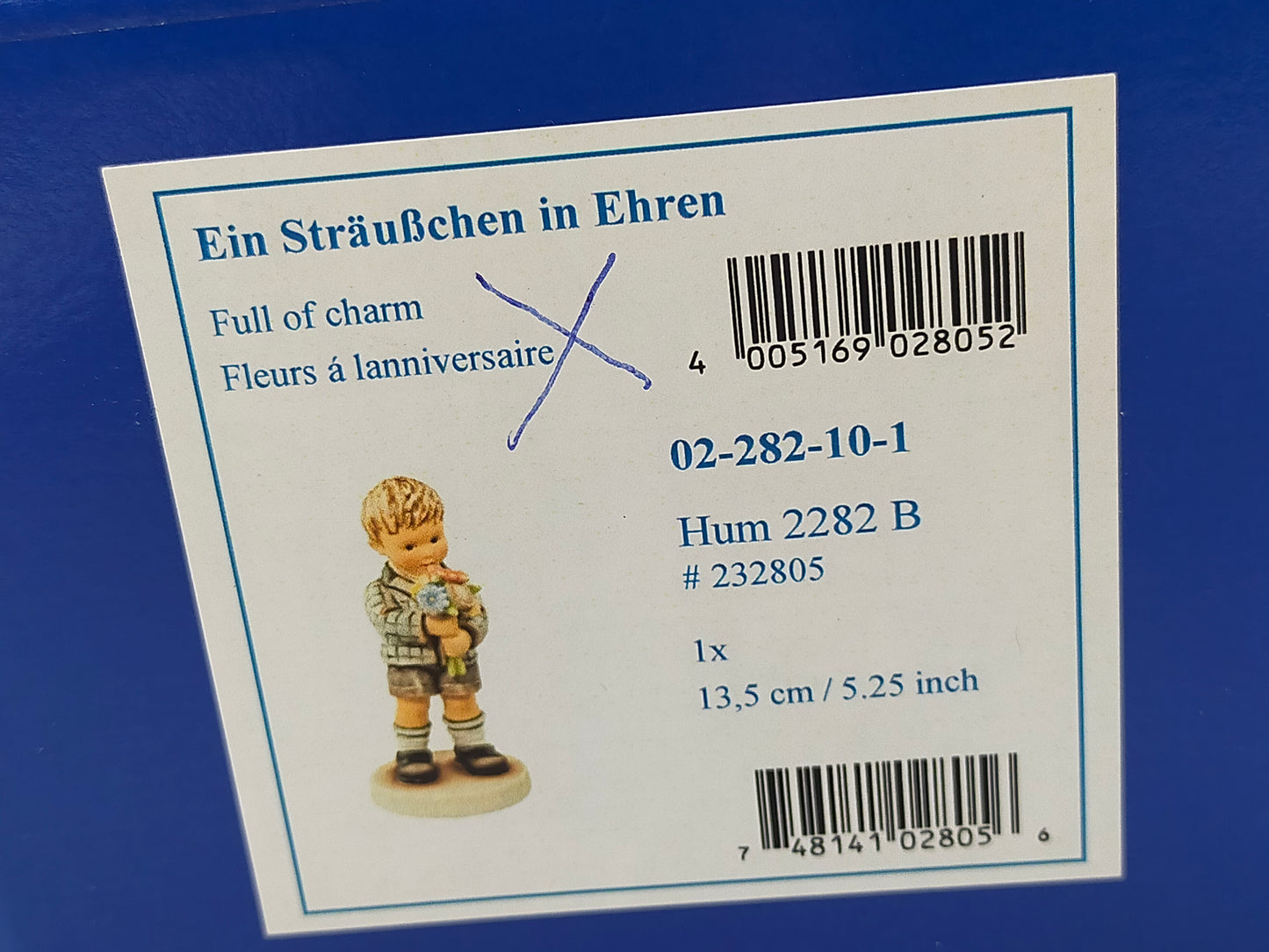 Goebel Hummel Figur Ein Sträußchen in Ehren Mit OVP und Zertifikat