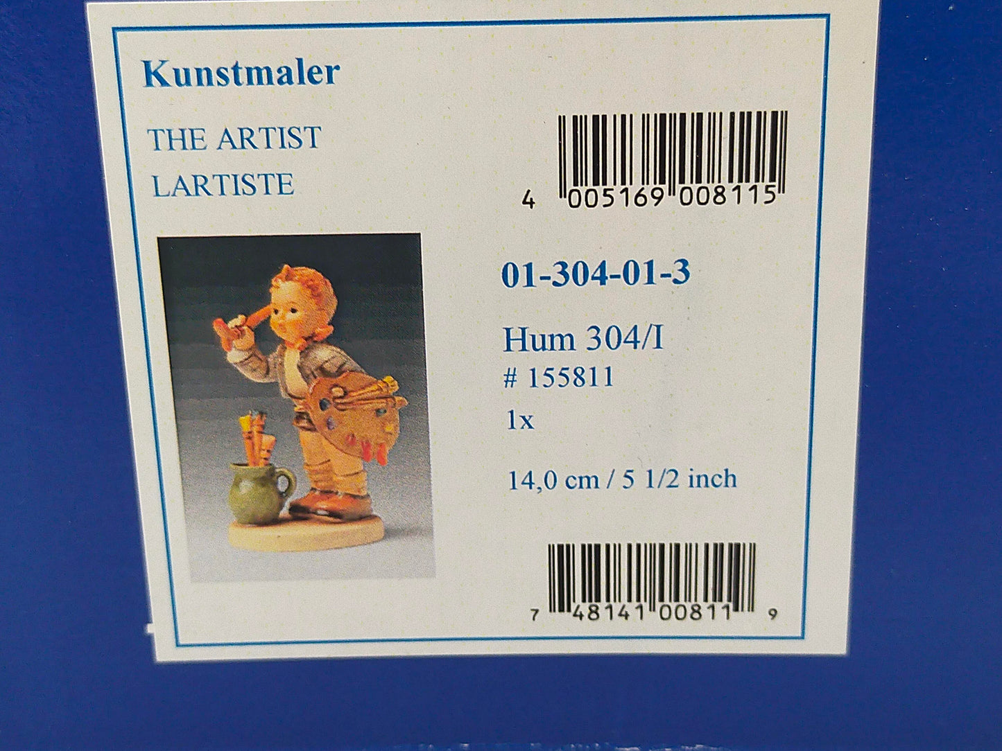Goebel Hummel Figur The Artist  Kunstmaler Mit OVP & Zertifikat