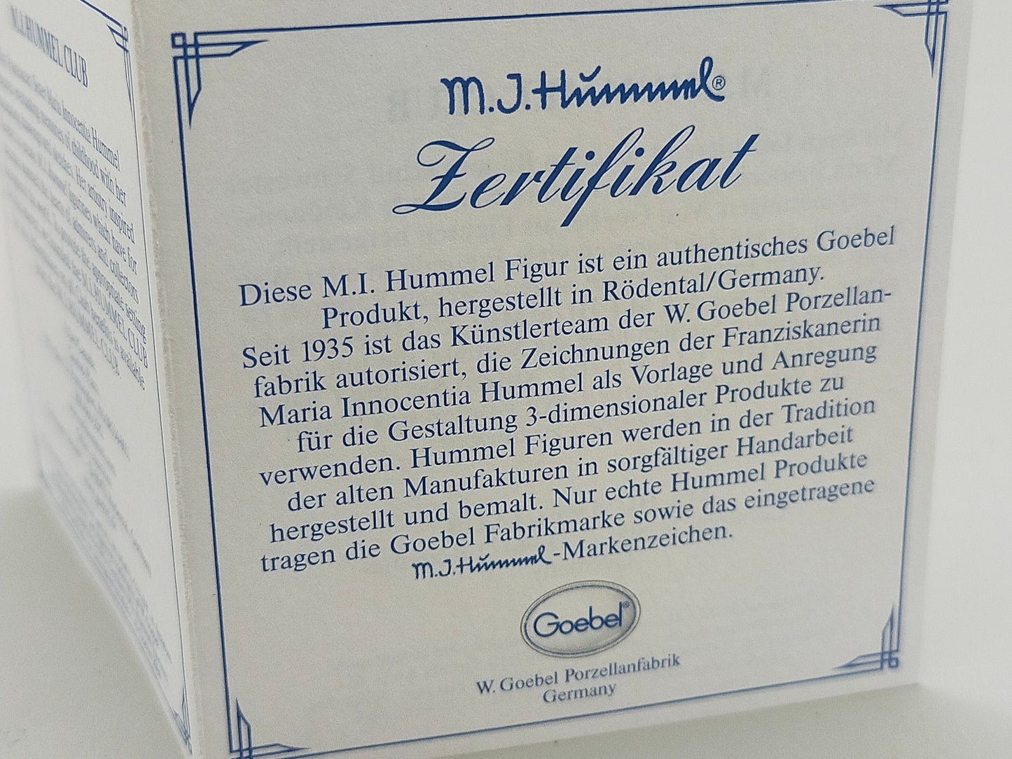 Goebel Hummel Figur "Petri Heil" – Mit Original Verpackung und Zertifikat