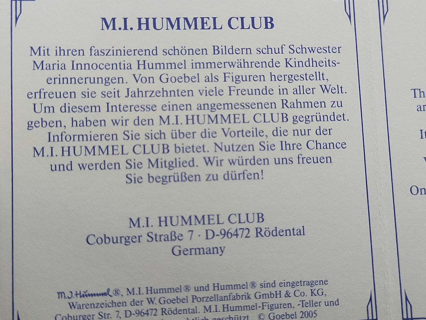 Goebel Hummel Figur "Kurze Rast / Forty Winks" – Mit OVP und Zertifikat